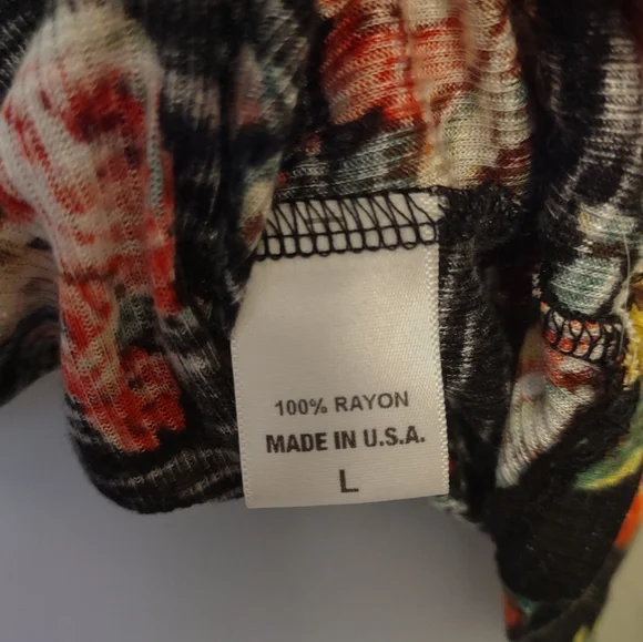 H.I.P. Happening In The Present Black Rose Floral Ruffle Tank Top - Picture 8 of 9